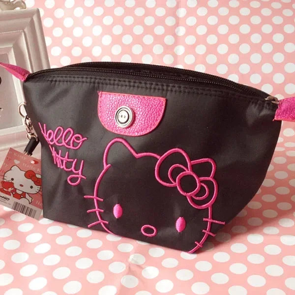 28X11cm Sanrio Hello Kitty Makeup Bag Anime Y2K Girls Storage Bag