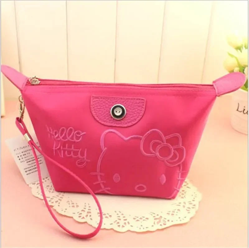 28X11cm Sanrio Hello Kitty Makeup Bag Anime Y2K Girls Storage Bag